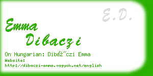 emma dibaczi business card
